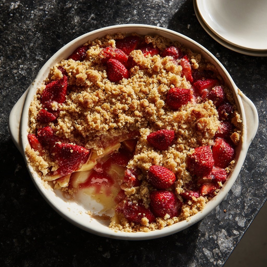 Strawberry Almond Crumble Bake