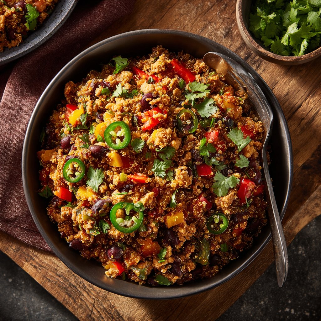Spicy Turkey Quinoa Bowls