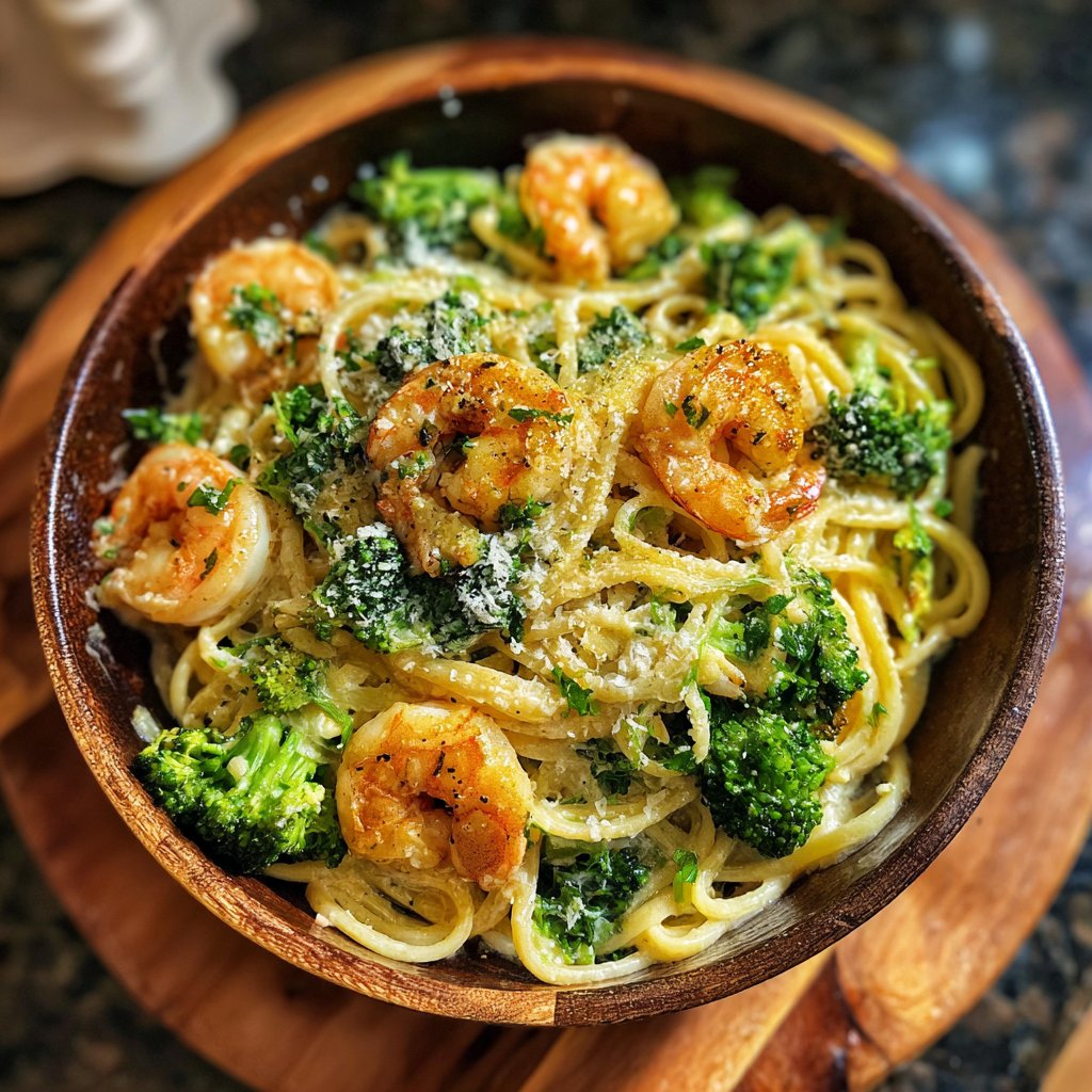 One-Pan Shrimp and Broccoli Pasta
