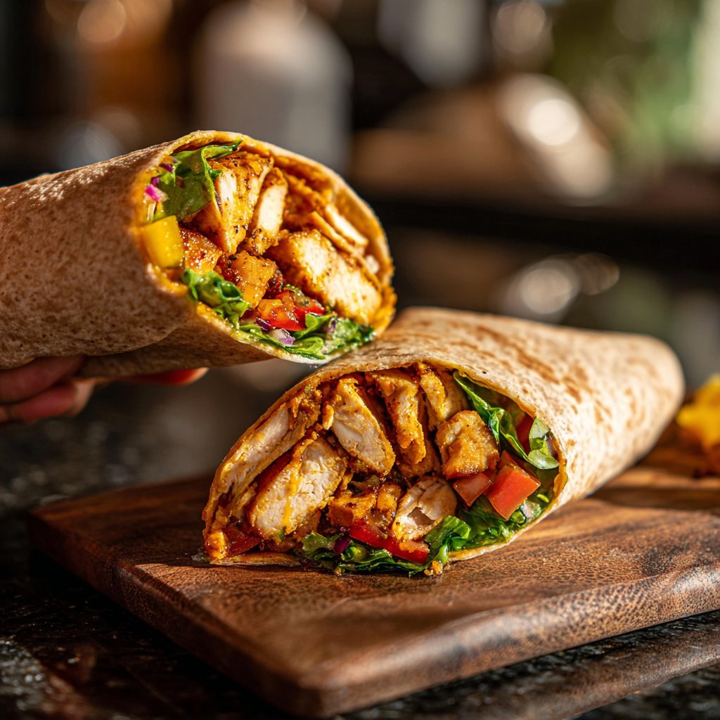 Honey Mustard Chicken Wraps