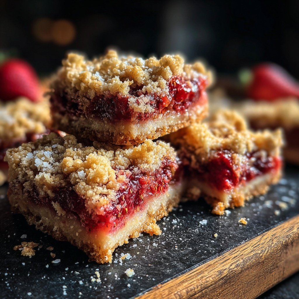 Strawberry Crumble Oat Bars