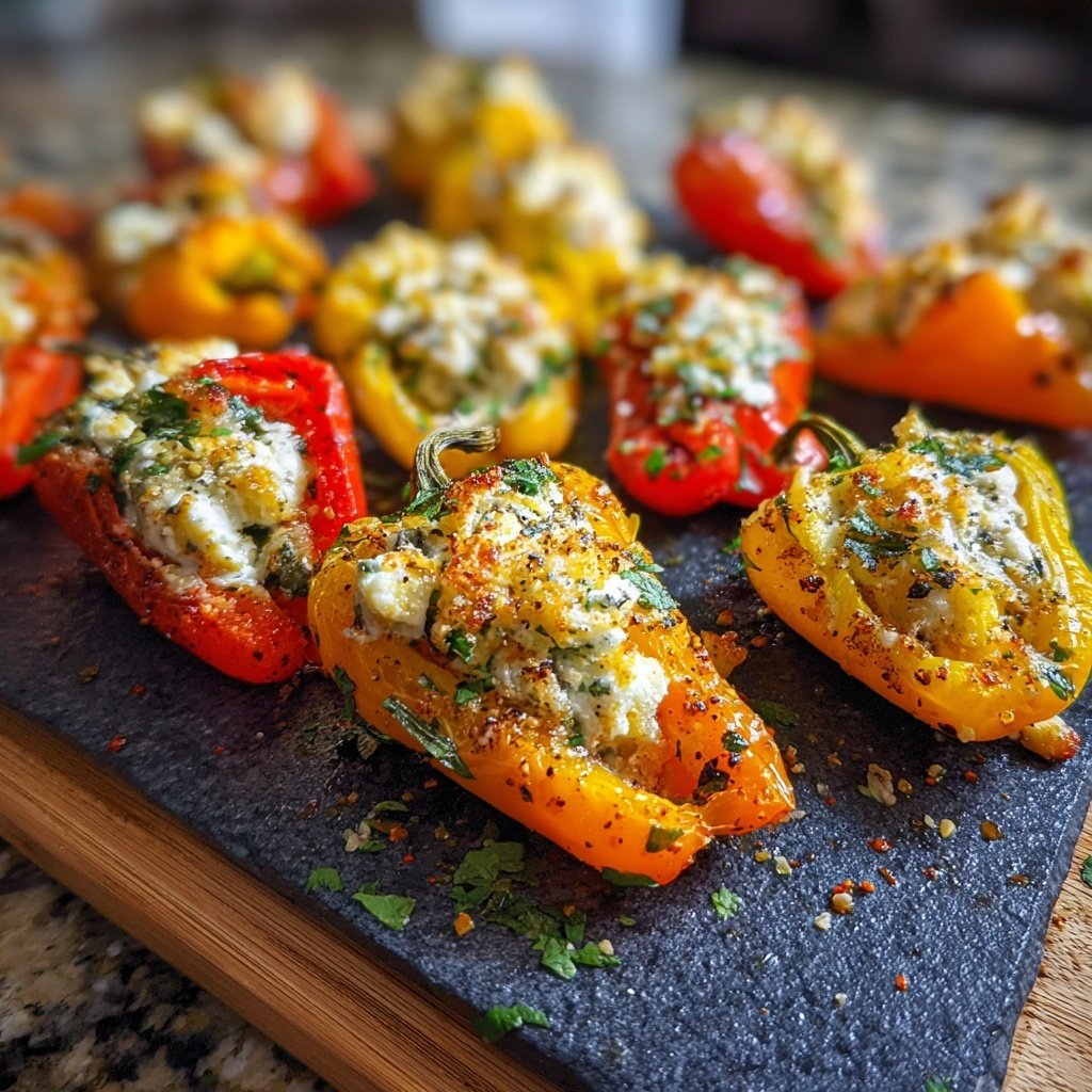Stuffed Mini Peppers with Feta